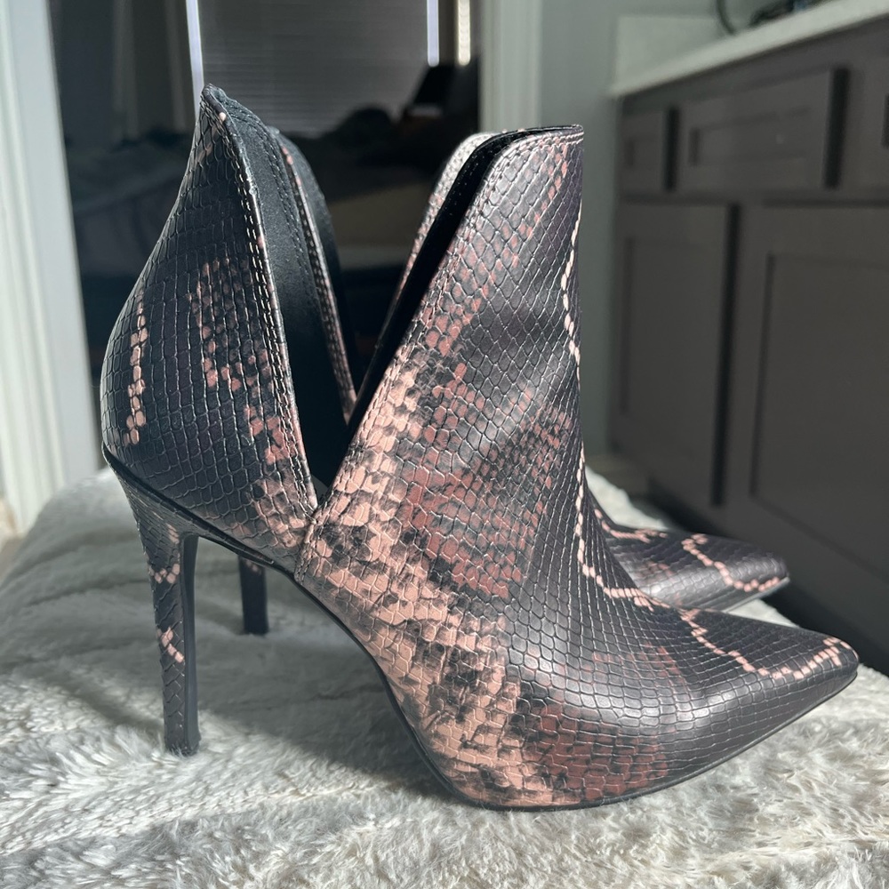 Steve Madden snakeskin booties